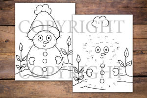 Snowman Dot to Dot Book for Kids