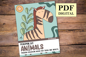 Minimalist Animals Coloring Book