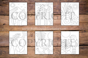 Minimalist Animals Coloring Book