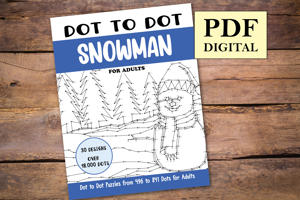 Dot to Dot Snowman for Adults