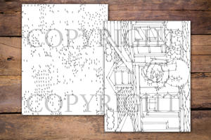 Dot to Dot Snowman for Adults