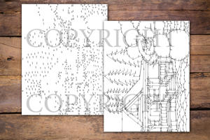 Dot to Dot Snowman for Adults