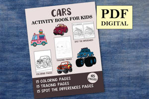 Cars Activity Book for Kids
