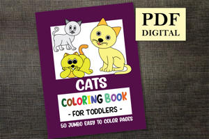 Cats Coloring Book for Toddlers