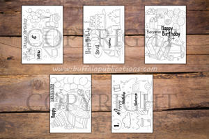 Dump Truck Theme Personalized Birthday Coloring Book