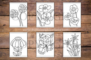 Flowers Big and Bold Coloring Book