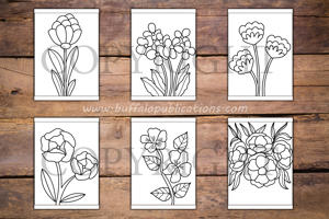 Flowers Big and Bold Coloring Book