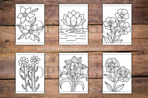 Flowers Big and Bold Coloring Book