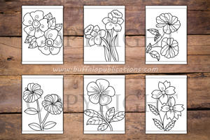 Flowers Big and Bold Coloring Book