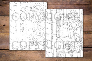 Dot to Dot Monster Trucks for Adults