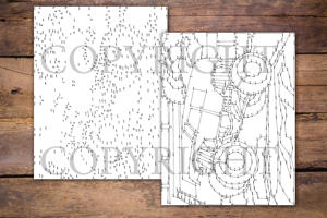 Dot to Dot Monster Trucks for Adults