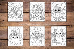 Succulent Color By Numbers Book for Kids