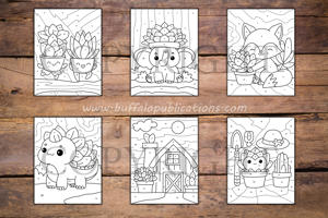 Succulent Color By Numbers Book for Kids