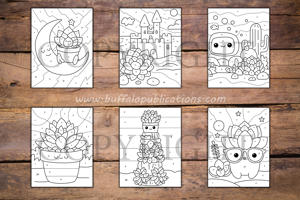 Succulent Color By Numbers Book for Kids