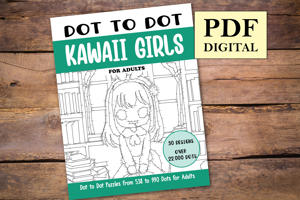 Dot to Dot Kawaii Girls for Adults