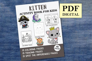 Kitten Activity Book for Kids