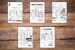 Doctor Girl Theme Personalized Birthday Coloring Book