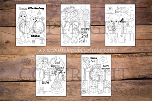 Doctor Girl Theme Personalized Birthday Coloring Book