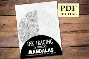 Mandalas Ink Tracing Coloring Book for Adults