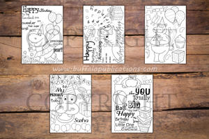 Hippo Theme Personalized Birthday Coloring Book