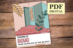Minimalist Boho Coloring Book