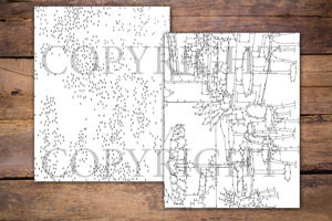 Dot to Dot Cafe Scenes for Adults