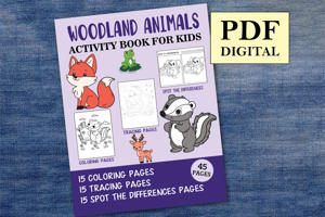 Woodland Animals Activity Book for Kids