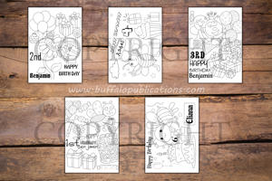 Bumble Bee Theme Personalized Birthday Coloring Book