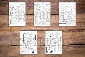 Bumble Bee Theme Personalized Birthday Coloring Book