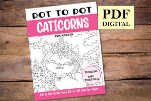 Dot to Dot Caticorns for Adults