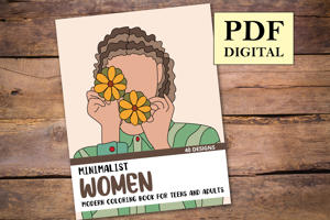 Minimalist Women Coloring Book