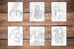 Minimalist Women Coloring Book