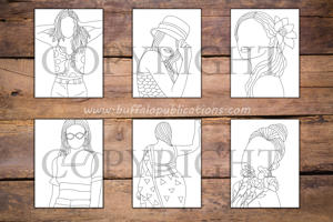 Minimalist Women Coloring Book