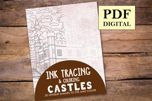 Castles Ink Tracing Coloring Book for Adults