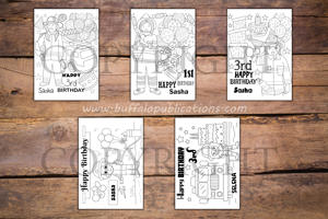 Firefighter Girls Theme Personalized Birthday Coloring Book