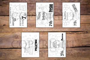 Balloons Theme Personalized Birthday Coloring Book
