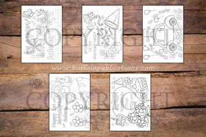 Flowers Theme Personalized Birthday Coloring Book
