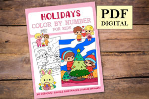 Holidays Color By Numbers Book for Kids