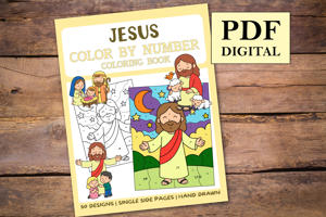 Jesus Color By Numbers Book for Kids