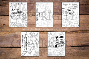 Under the Sea Theme Personalized Birthday Coloring Book