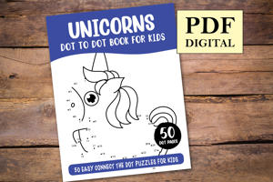 Unicorns Dot to Dot Book for Kids