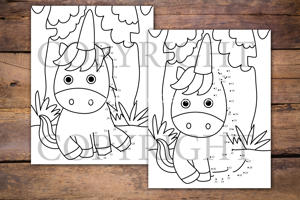 Unicorns Dot to Dot Book for Kids