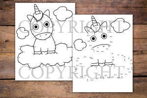 Unicorns Dot to Dot Book for Kids