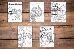 Cake Theme Personalized Birthday Coloring Book