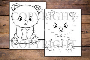 Cute Bears Dot to Dot for Kids