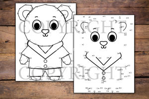 Cute Bears Dot to Dot for Kids