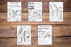 Hotwheels Theme Personalized Birthday Coloring Book