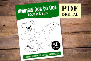 Cute Animals Dot to Dot Book for Kids