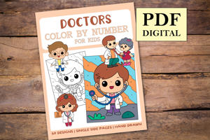 Doctors Color By Numbers Book for Kids