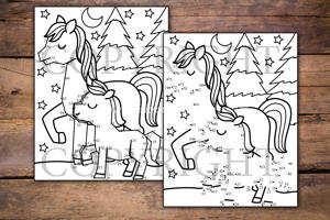 Horses and Ponies Dot to Dot for Kids